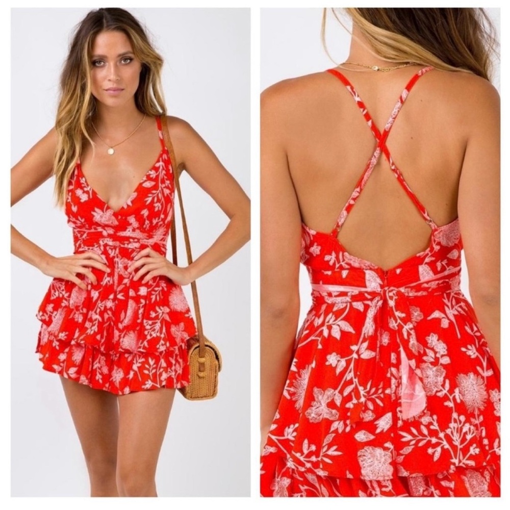 Princess Polly Superficial Rose Playsuit/Romper